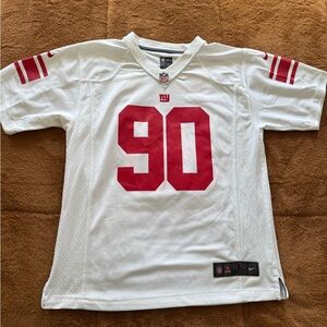 Nike Girls Size Large NFL New York Giants Jason Pierre-Paul #90 Jersey – White